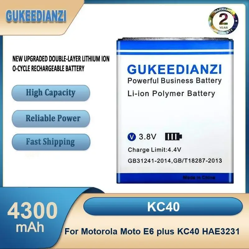 

KC40 4300mAh High Capacity Mobile Phone Battery For Motorola Moto E6 plus KC40 HAE3231