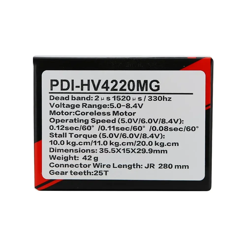 JX PDI-HV4220MG 8,4V 20KG Kernloser Digital-Servo mit Metallgetriebe 35,5X15X29,9mm für RC-Auto, Boot, Flugzeug, Hubschrauber, RC-Modellteile – Detail 5