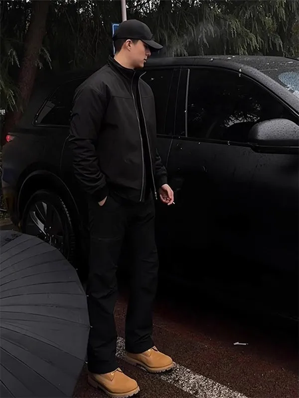 American Retro Tee-Proof Double Layer Jaet Men Women Casual Outdoor Stand Collar Leisure Downproof Coat for Youth