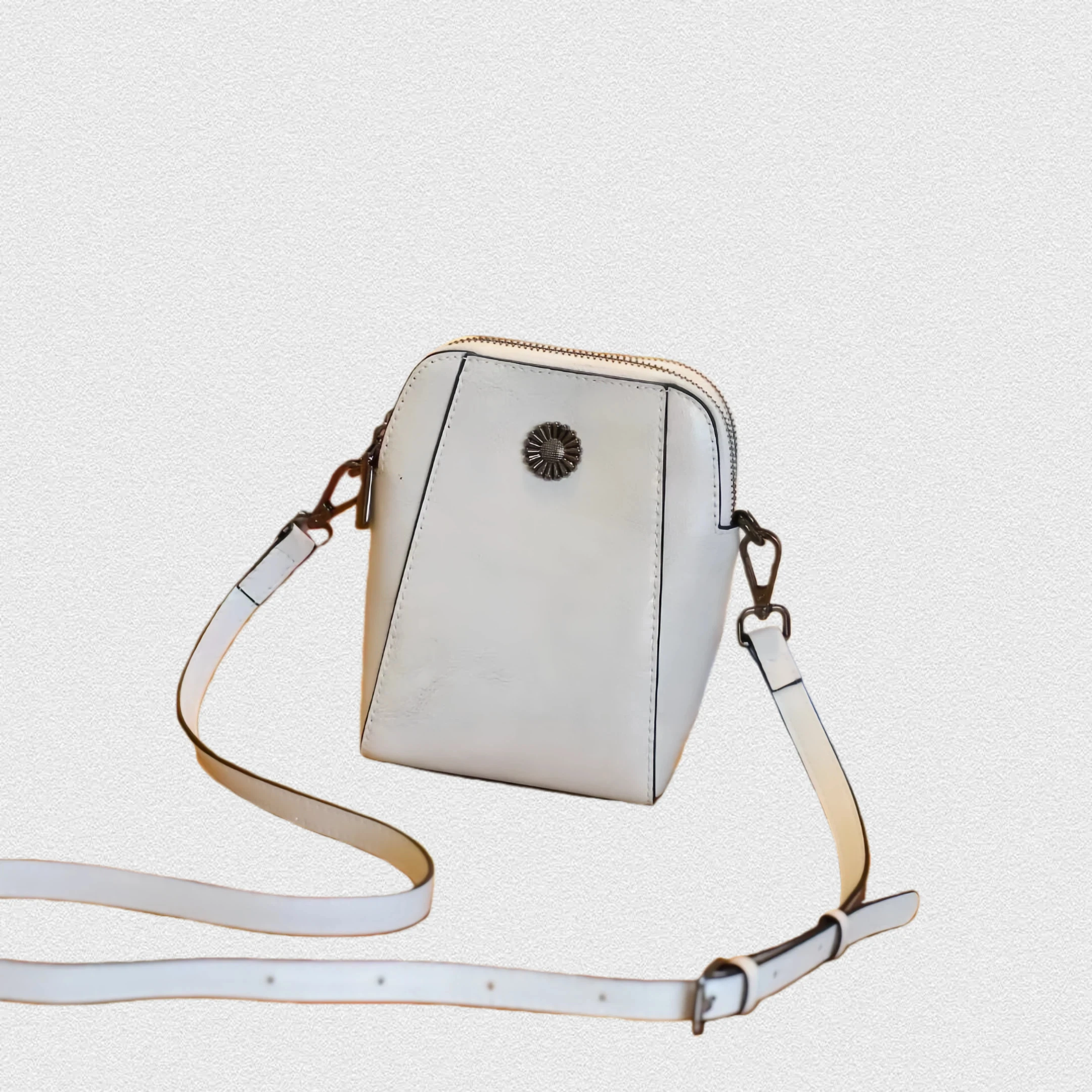 

New Waxed Leather Small Crossbody Bag Women Mini Shoulder Bag Trendy Casual Phone Pouch Stylish Everyday Handbag