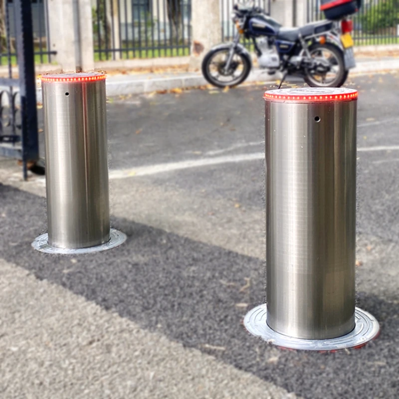 

Stainless Steel Traffic Barriers Parking Warning Post Commercial Use Automation Retractable Columns Bollards