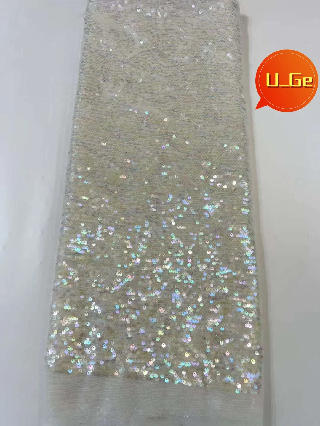 Wholesale 2024Latest High Quality Delicate Eligant Sequin Tulle Lace Fabric For Wedding Party Evening Dress U_Ge2978