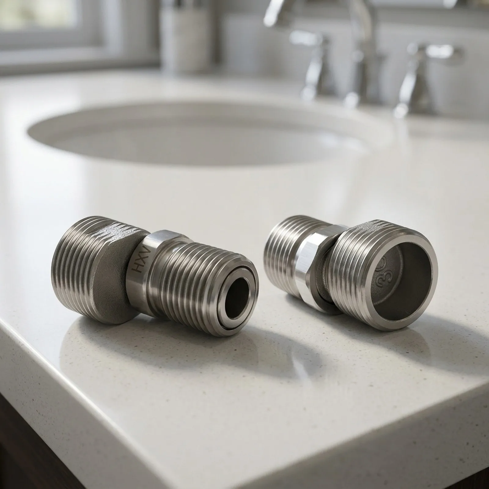 2Pack Adjustable Shower Faucet Adapter for Customized Plumbing Needs with 360 Degree Rotatable and Leak for proof Features