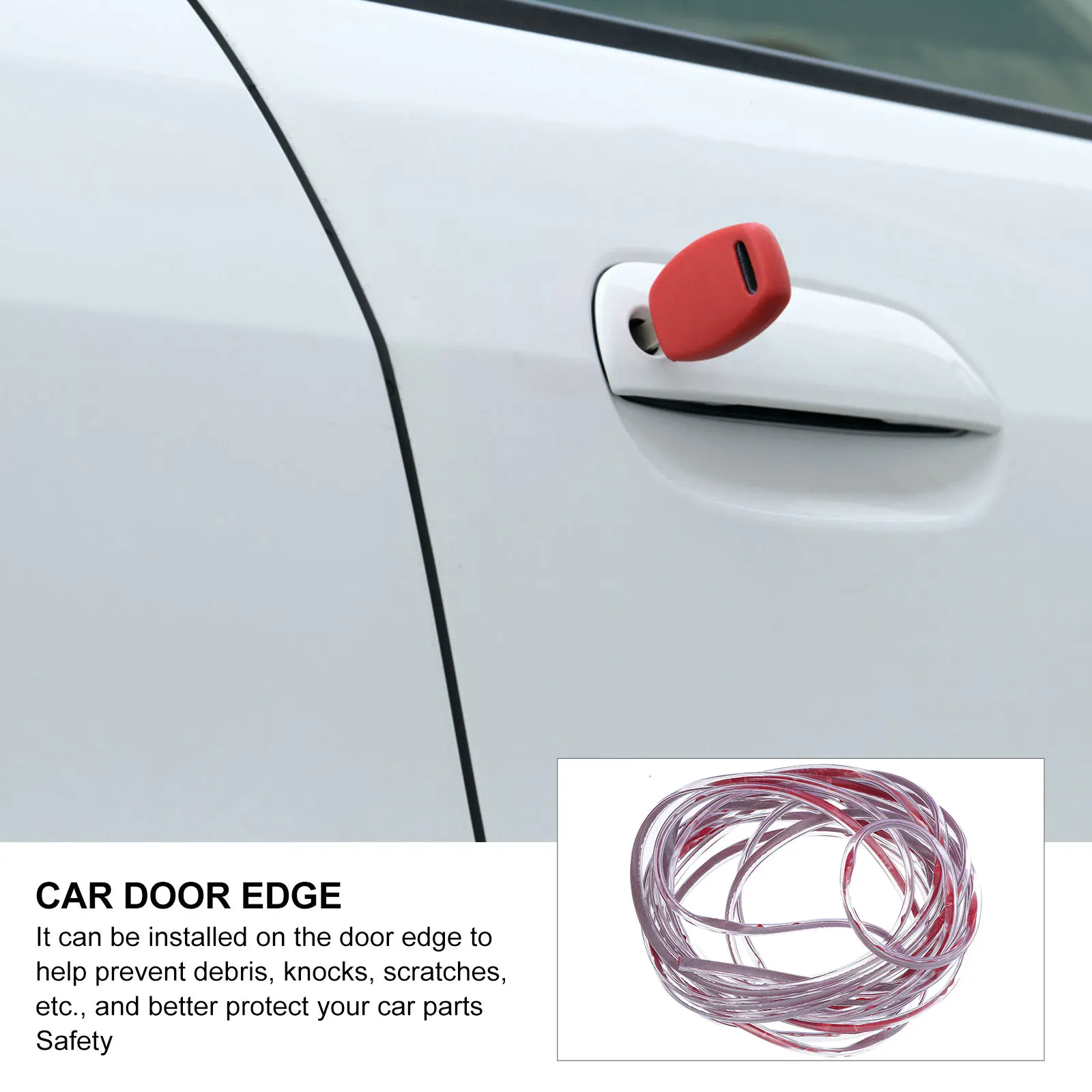 

2pcs 5M Car Door Edged Guard Trim Sealing Strip Protector Auto Supplies Flexible Door Sill Protector Anti
