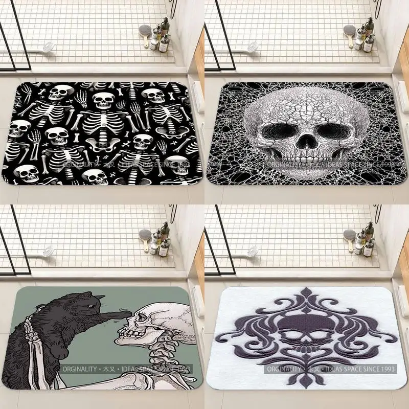 

Skeleton Pattern Floor Mat Living Room Decoration Home Sofa Non-Slip Carpet Study Bedroom Tatami Children'S Soft Floor Mat