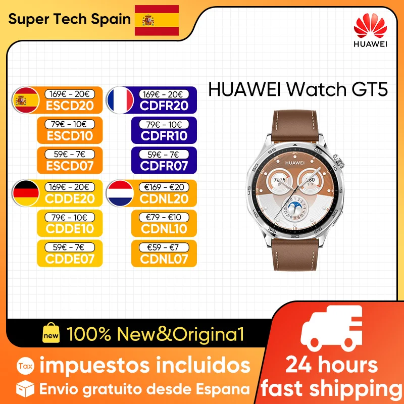 Neue huawei gt5 uhr smartwatch 41mm 46mm 1.43 ''amoled display 14 tage akkulaufzeit bt5.3 5atm