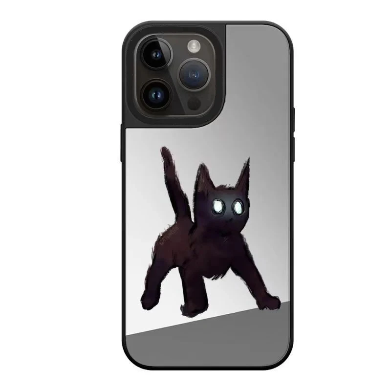 

Fierce Cat Mirror Surface MagSafe Phone Case Cover for IPhone 11 12 13 14 15 Pro Max Case for IPhone 15 Pro Max