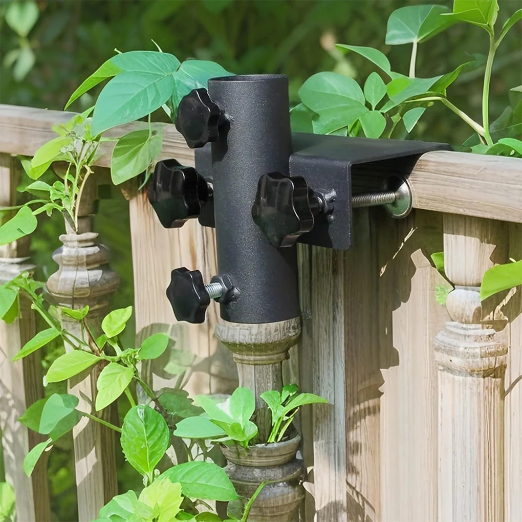 2025 New Compact Design Umbrella Holder for Balcony and Garden Featuring  Heavy Duty Clamp for Secure Support and Easy Setup
