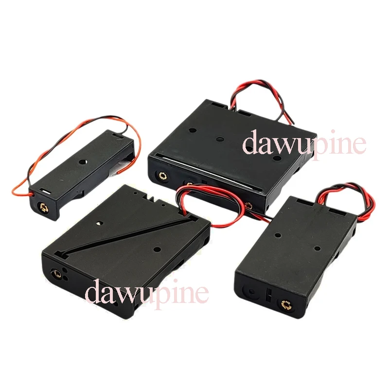 18650 Battery Holder Box Shell 1 Slot 3.7V Battery Storage Case 1/2/3/4 Cell Plastic Container Housings Connect Black Red Wires