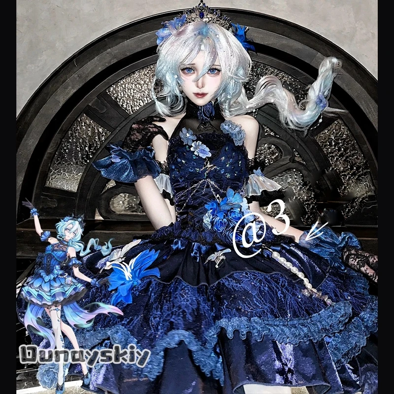 Cosplay Identity V Grace the Naiad Dream Guide Costume Anime Game Role Play Wig Shoes Dress Fullset Halloween Party Dress Up