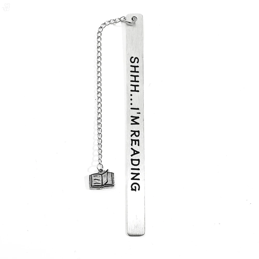 Stainless steel text bookmark with pendant, exquisite and simple student birthday gift, teacher gift, and gratitude gift. image 4