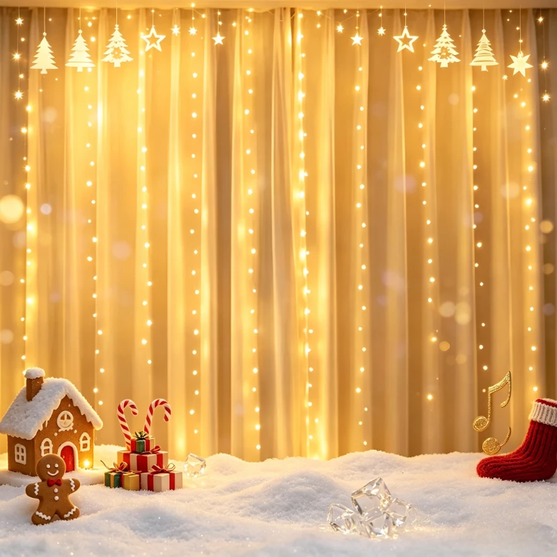 Remote Controlled Christmas LED String Lights 8 Mode USB Festoon Decorative Lamp for Home New Year Celebration
