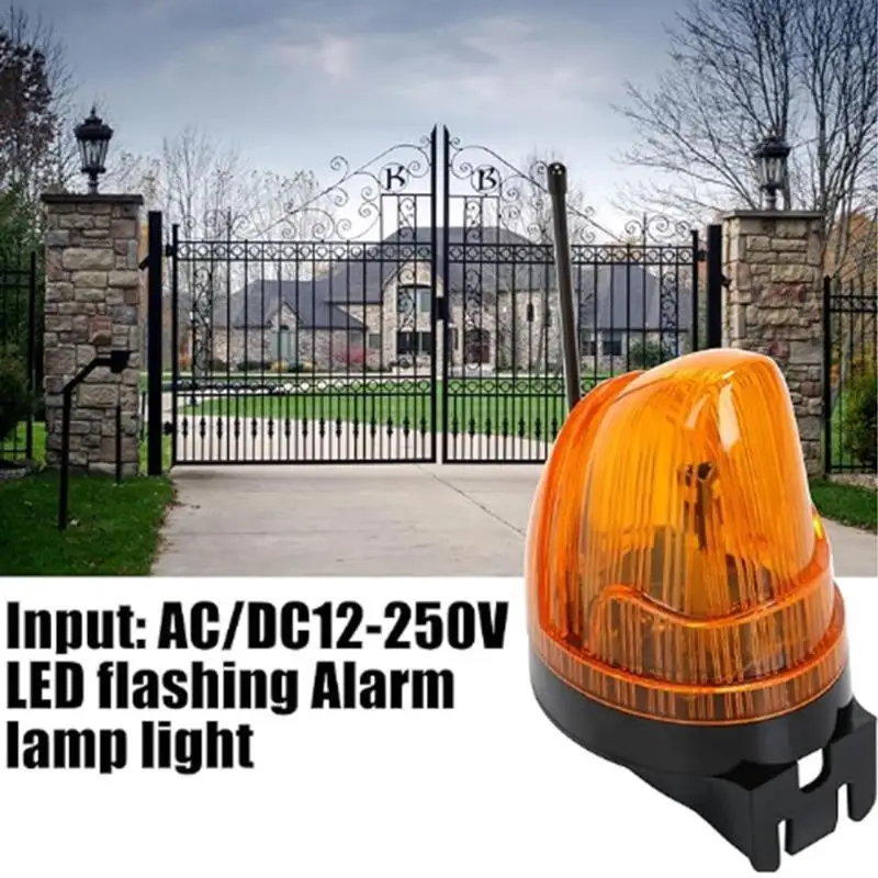 【BA】1 Set Wall-Mounted Garage Door Opening Emergency Warning Light Universal 12V 24V 220V LED Signal Alarm Flash Light