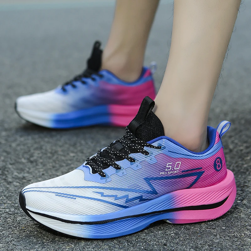 

New Men's Sneakers Racing Carbon Plate Sports Running Shoes Light Anti-Slip Professional Track Field Training Shoes Tennis Shoes