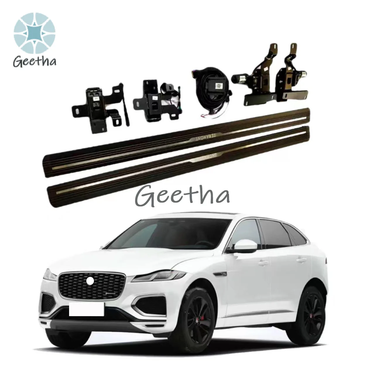 

For Jaguar F-Pace Electric Side Step Automatic Running Board Intelligent Retractable Foot Bar Aluminum Alloy Year 2016+