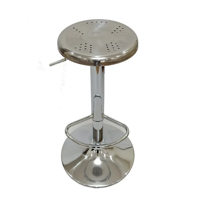 

stainless steel round stool bar chair hairdressing lifting rotating stool laboratory assembly line production workshop sta