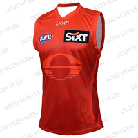 New 2025 AFL Summer Australia Football Gold Coast Suns Guernsey Oversized Vest For Adult/Kids Tank Top