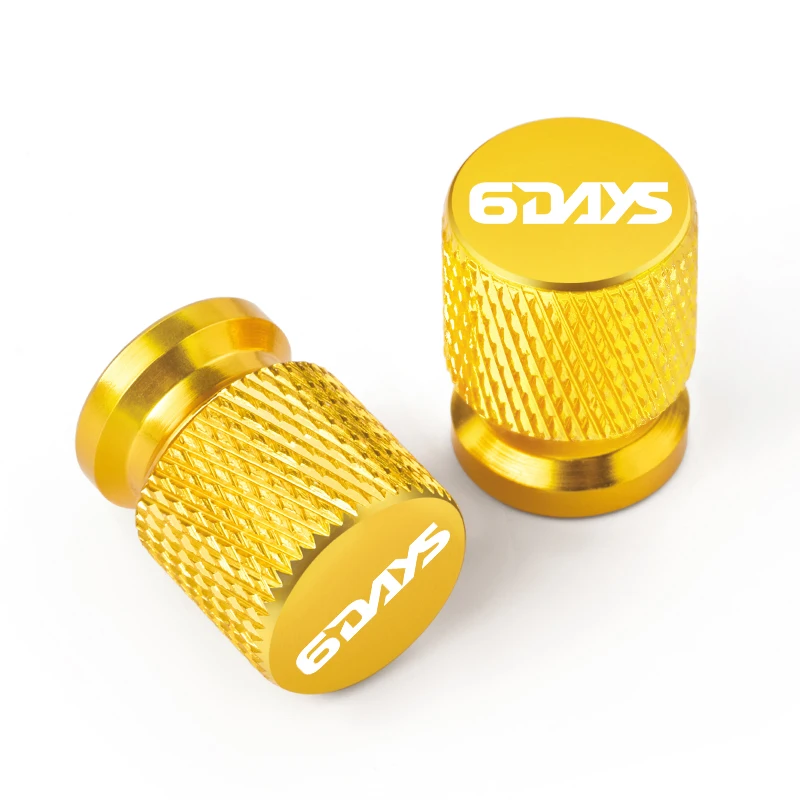 ل KTM 6 أيام 250 300 450 500 EXC EXC-F XC-W ستة أيام اكسسوارات 2 قطعة قبعات صمام الإطارات غطاء إطار العجلة CNC سبائك الألومنيوم