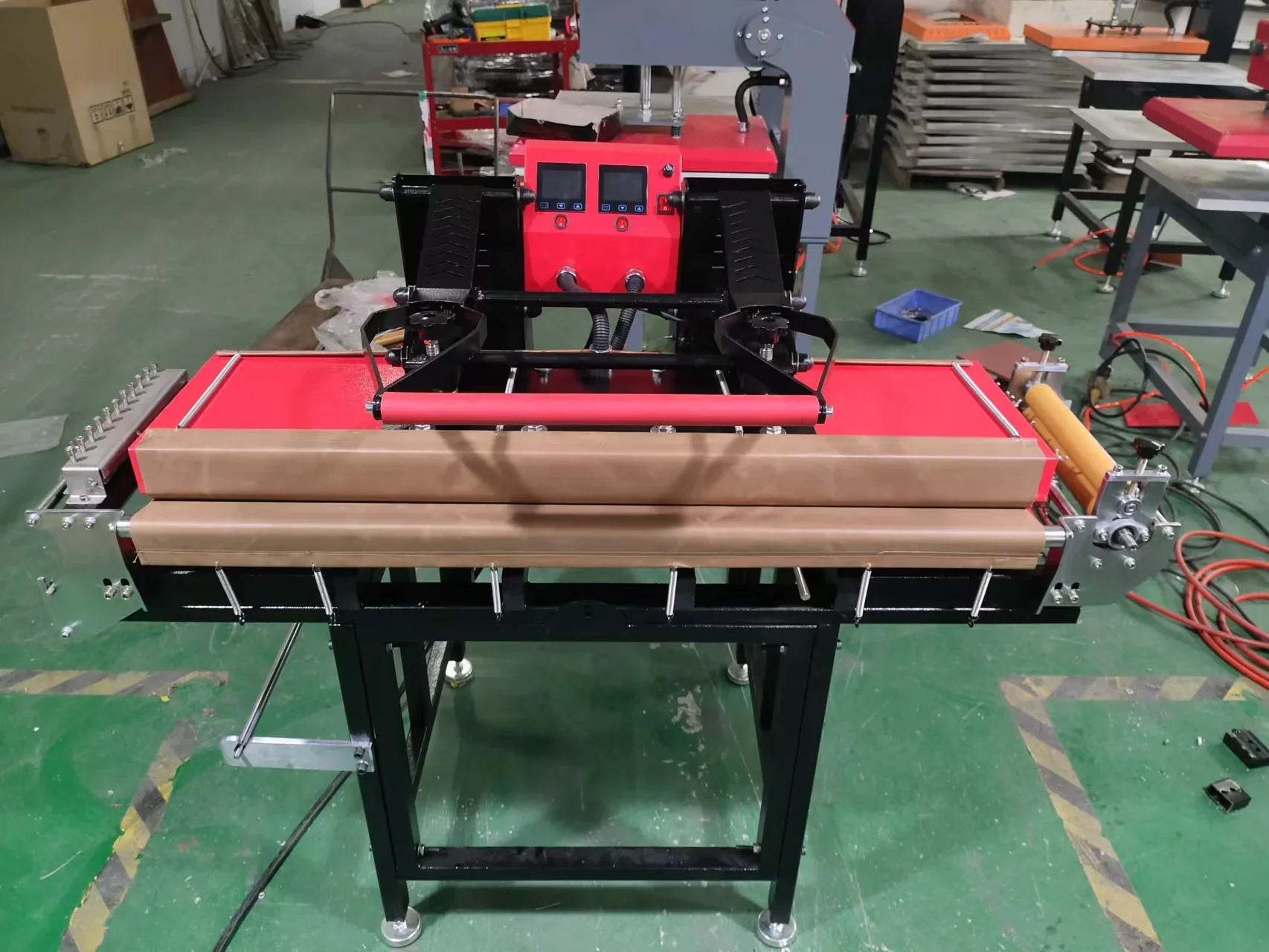 

Новый двойной нагревательный сублимационный 25X100 см, горячий цифровой ремешок, двойной с устройством подачи, термопресс, машина для передачи