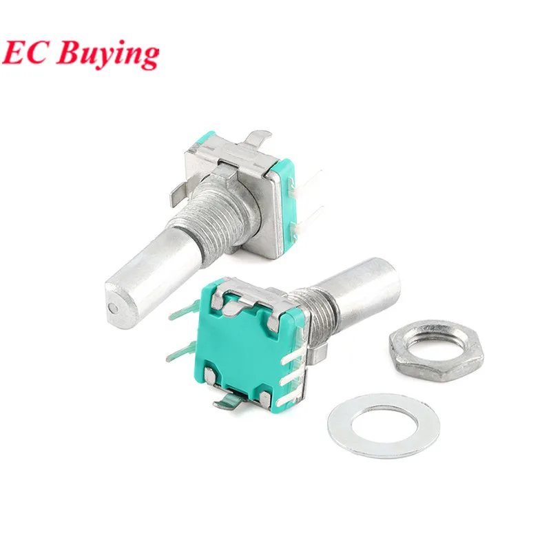 5Pcs/1pc Drehgeber EC11 EC12 EC16 15mm 20mm Halb Pflaume Achse Griff Länge code Schalter Digitale Potentiometer mit Schalter 5Pin – Detail 4