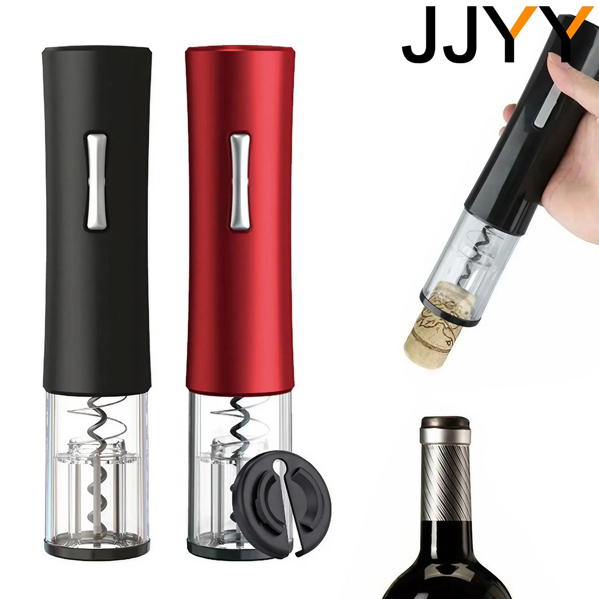 JJYY Electric Wine Openers Bottle Opener Automatic Beer Bottle Openers Corkscrew Wine Beer Soda Cap Opener Kitchen Accessories