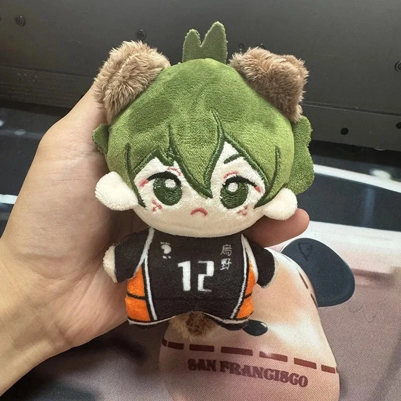 Nuovo 10 cm Haikyuu Peluche Hinata Shoyo Portachiavi Tobio Kageyama Yu Nishinoya Ciondolo Borsa Kawaii Pallavolo Farcito Bambola Regalo