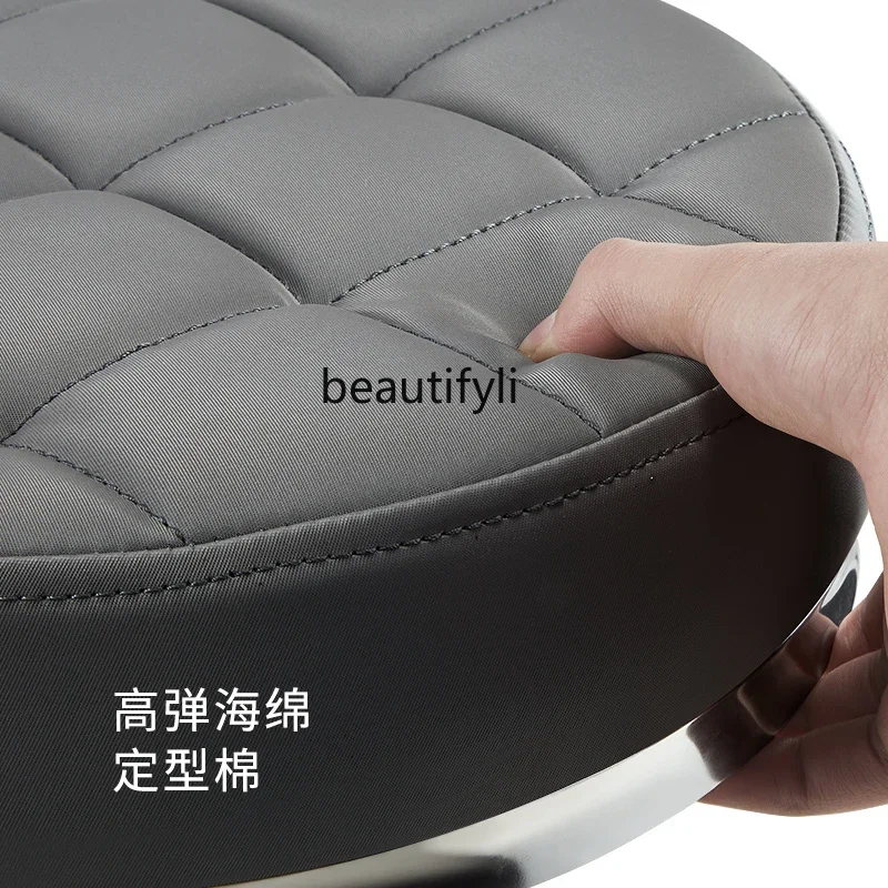 เก้าอี้เสริมสวยแบบหมุนยกได้ เก้าอี้ตัดผมทรงกลม เก้าอี้ช่างทรงกลมแบบมีล้อ เก้าอี้ครูทรงกลม