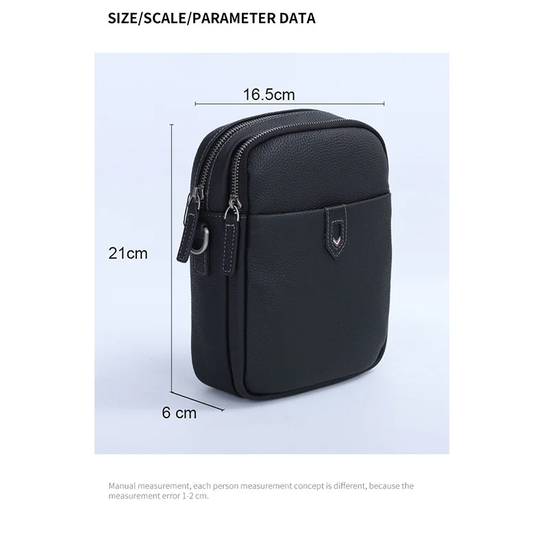 Real Leather Man Chest Bag Phone Pocket Cross Body Shoulder Fanny Pack Fashion Small Handbag Outdoor Crossbody Messenger Bags