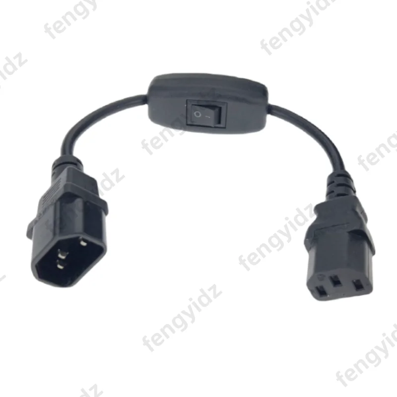 C14-C13 Extension Power Cord, IEC 320 C13 Female to C14 Male with 10A On/Off Switch Power Adapter Cable