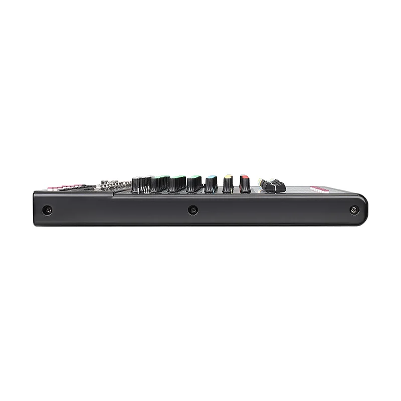 Mixer Bluetooth profissional de 6 canais, ruído ultrabaixo, equalizador estéreo de 5 bandas, USB com placa de som, gravação