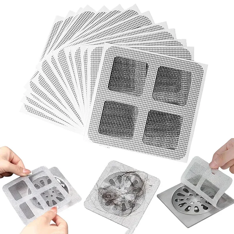 Disposable Hair Drain Catcher Mesh Anti-blocking Filter Floor Drains Sticker Shower Cover Kitchen Bathroom Sink Strainer Stopper