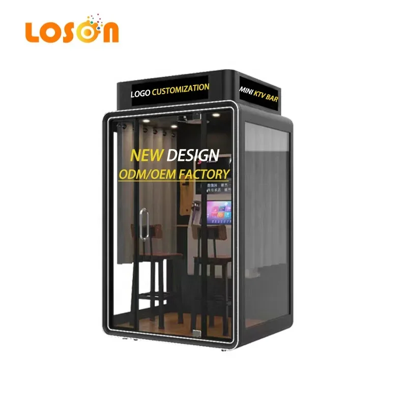 New Design Cabinet Singing Video Music Coin Operated Electronic Ktv Room Jukebox Mini Karaoke Booth Game Machine