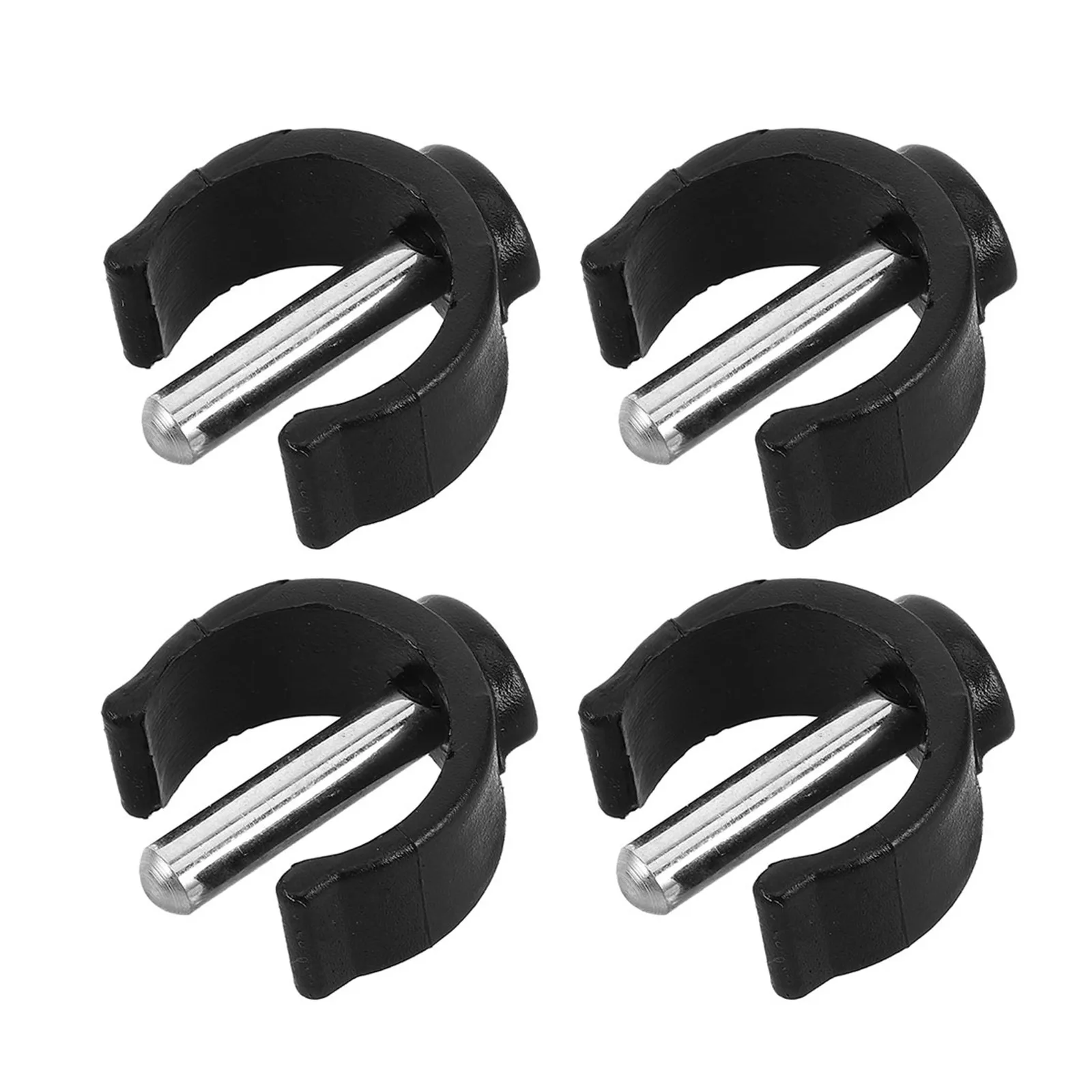 4Pcs C-Shaped Latch Clamp Walking Cane Accessories for Stability Non-Slip ABS Steel Cane Holder Replacement for Seniors Crutches