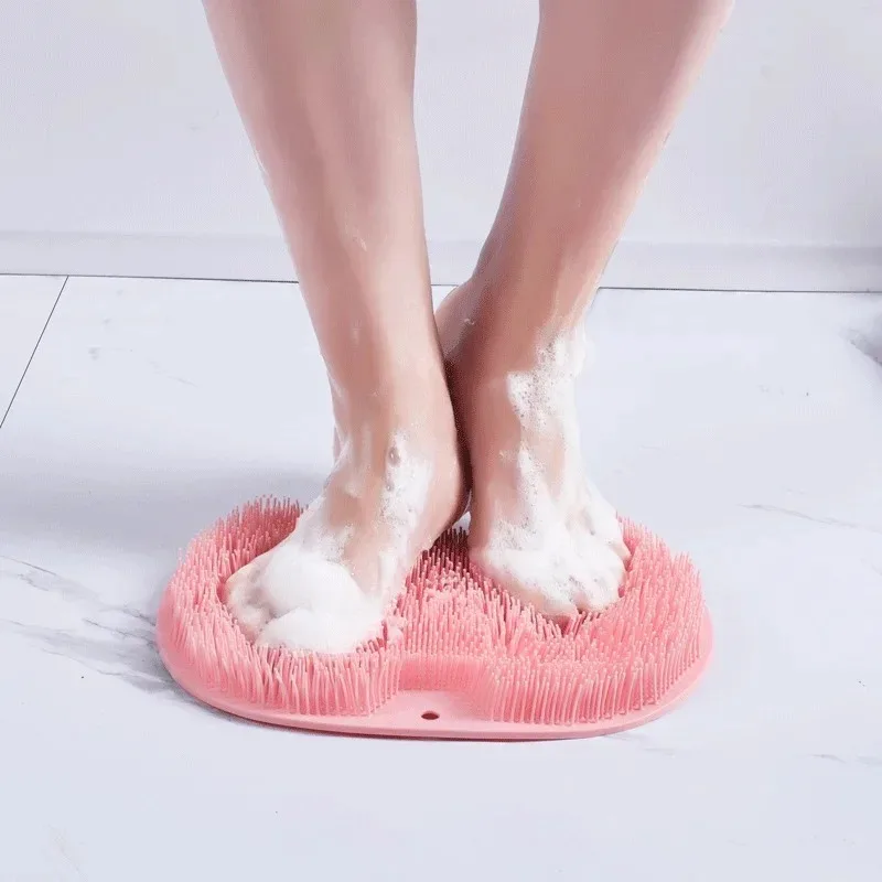 Silicone Bath Foot Scrubber with Massage Nodes – Exfoliating & Non-Slip Design