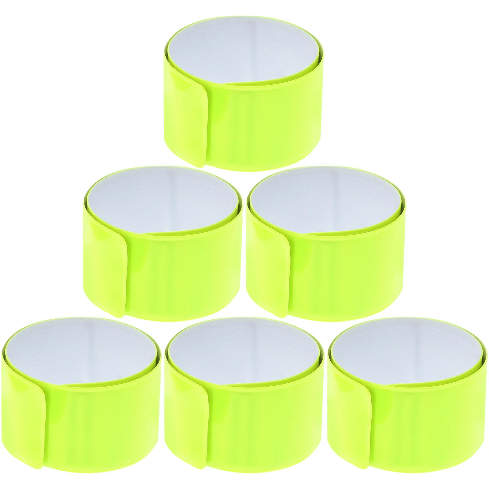 6Pcs Reflective Wristband Ankle Band Set Safety Armbands for Road Visibility Night Commuting Biking Jogging Motorcycling