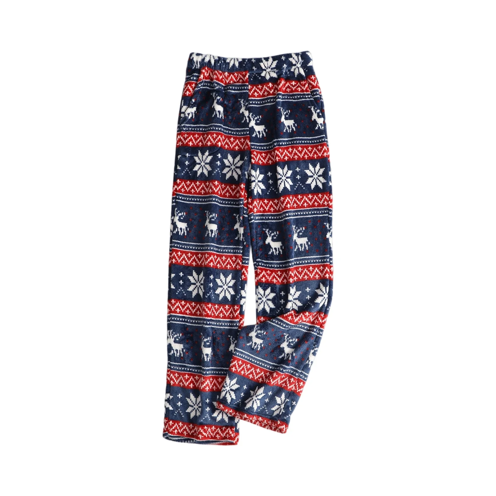 Calças de pijama femininas calças de pijama de pelúcia outono inverno calças de pijama de pelúcia estrela calças de sono macio cintura elástica calças de pijama