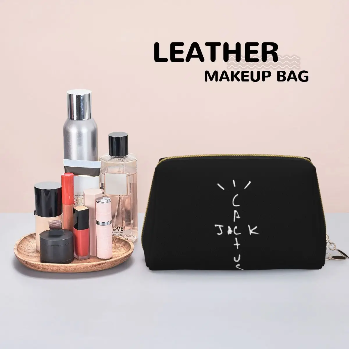 Best Logos Jack Cactus Women Cosmetic Bag Travel Makeup Organizer Pouch Toiletry Storage Dopp Kit Case
