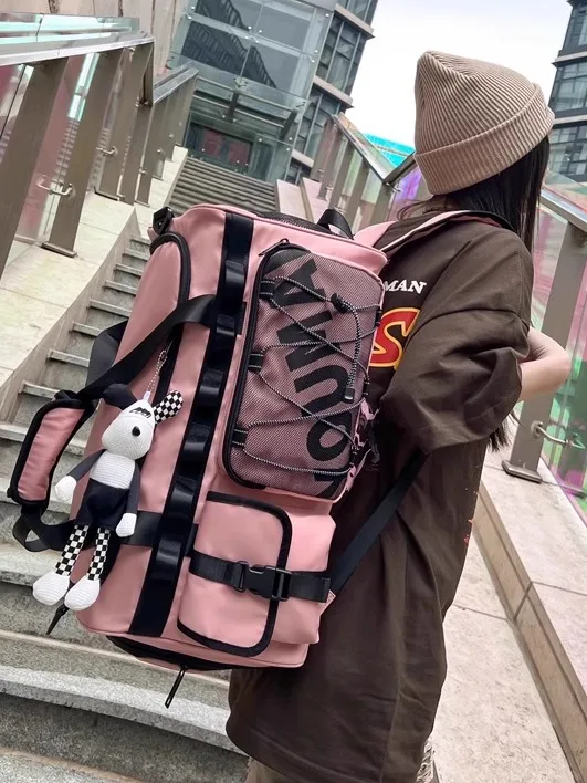 new-outdoor-sports-fitness-bag-large-capacity-short-trip-backpack-handheld-luggage-storage-bag-waterproof-hiking-bag