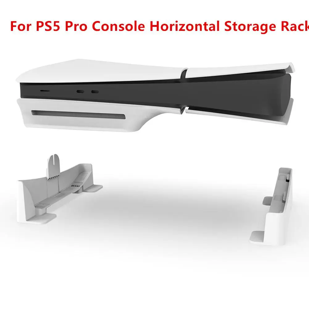 For PS5 Pro Console Horizontal Storage Rack For PS5 Slim Game Console Simple Flat Stand GP-525 Plastic Game Console Stand