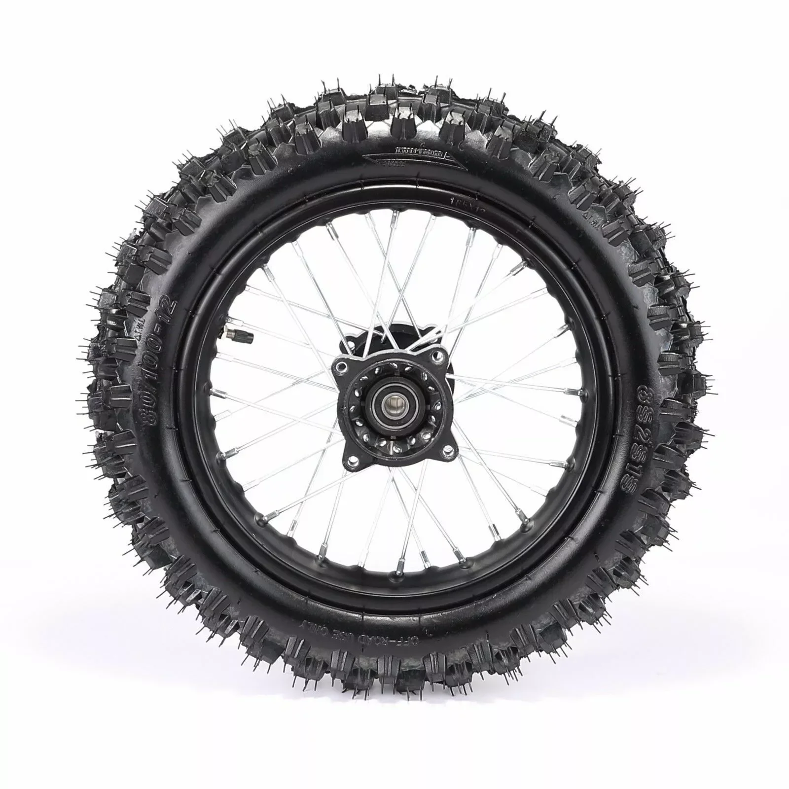 

12'' Rear Wheel 80/100-12 RimTire 15mm Bearing Axle for Pit Pro Trail Bikes Off-road Coolster Taotao Apollo SSR