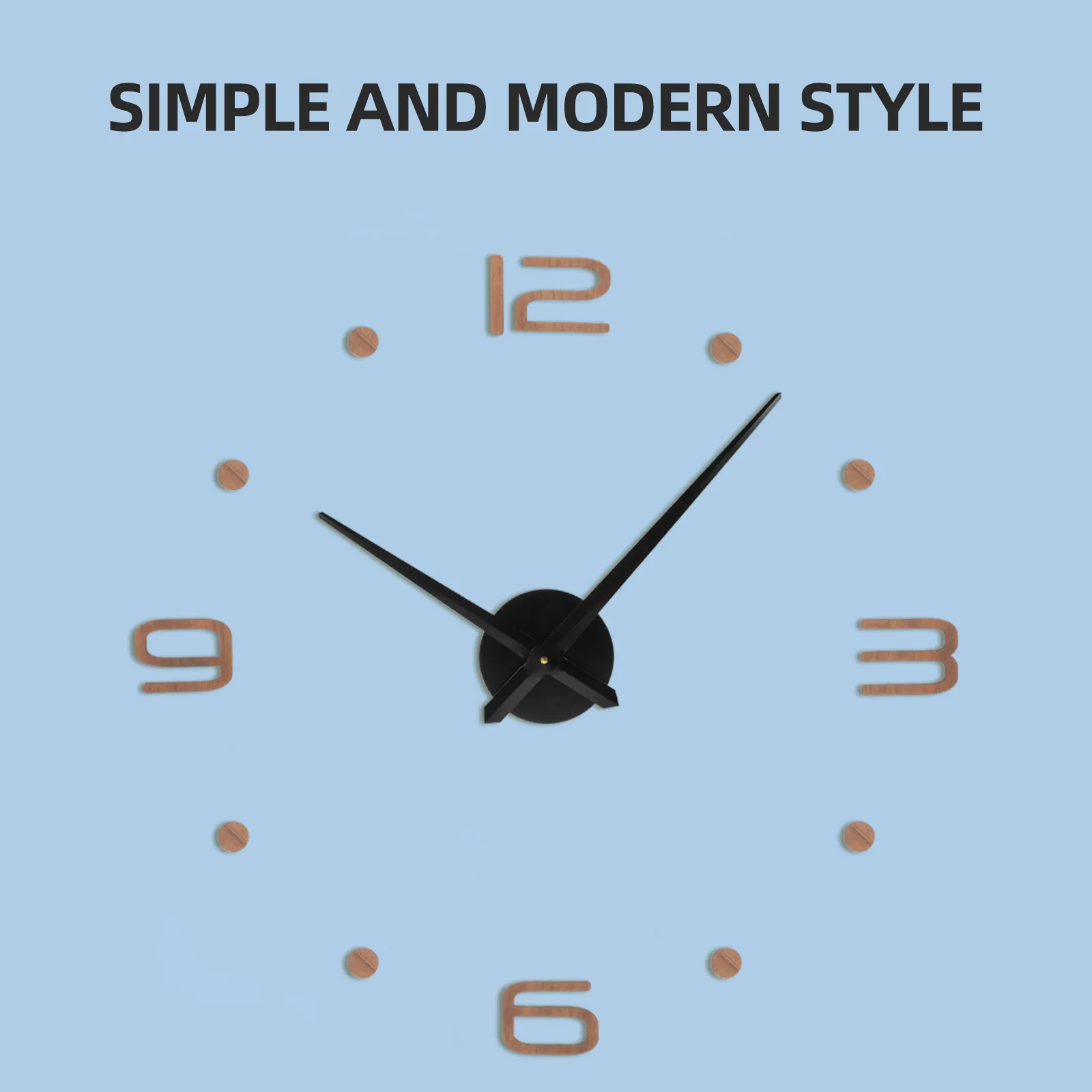 1Set Clock Numerals DIY Sturdy Wood Hanging Clock Numbers Kit Replacement Parts for Wall Clocks DIY Clocks Set