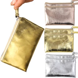 Mini borsa portamonete con cerniera in pelle PU donna multifunzionale rossetto portamonete portamonete portamonete portamonete in argento