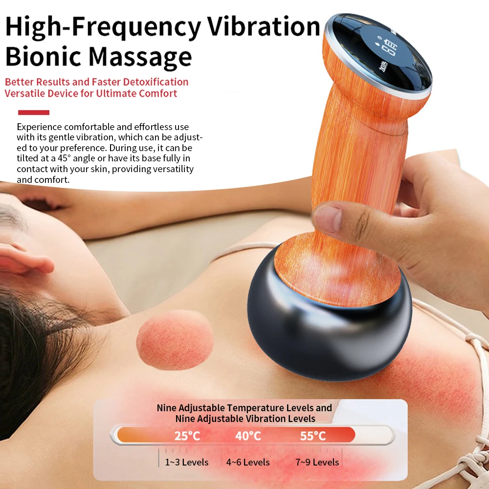 Electric Guasha Massager Hot Compress Eye Massager Stone Heating Vibration Scraping Neck Face Skin Lifting Removal Wrinkle Tools