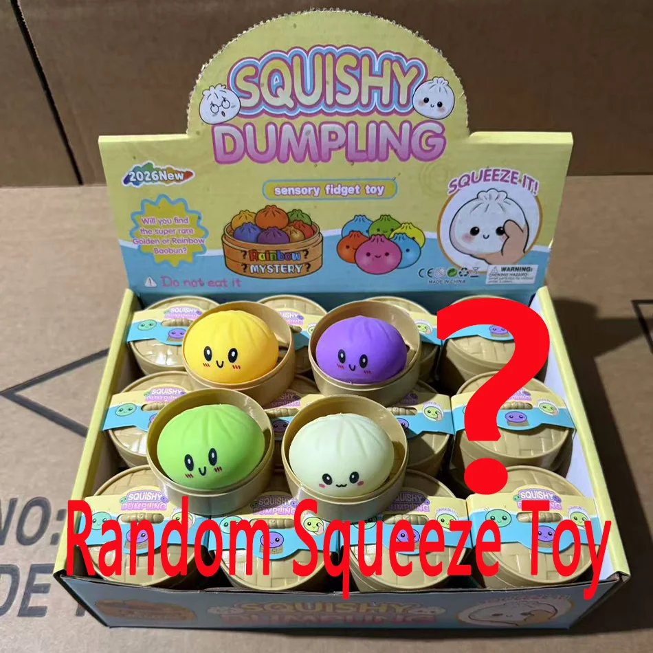 Caja Sorpresa de Juguetes Blandos de Dumpling Simulado Coloridos, Relajantes, Antiestrés, que Alivian la Ansiedad, Mejoran el Bienestar y el Placer al Apretar
