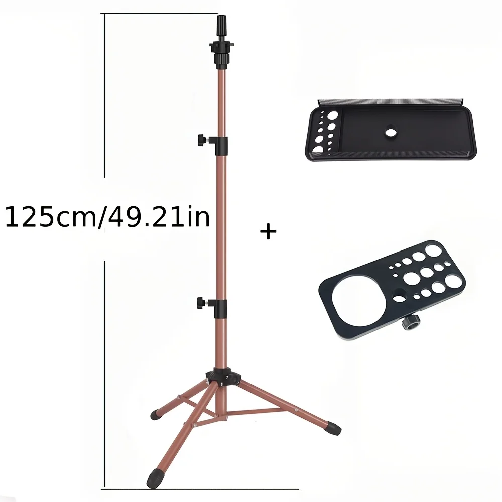 Hair Extension Tray with Wig Stand Tripod Holder
