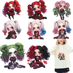 Cartoon and interesting girl Iron on Transfers Dtf Transfers Ready to Press Patches for children Clothes Heat transfer stickers
