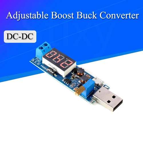 Stlxy DC-DC 5V a 3,5V/12V USB módulo de fuente de alimentación reductor/abajo convertidor Buck de refuerzo ajustable salida DC 1,2 V-24V
