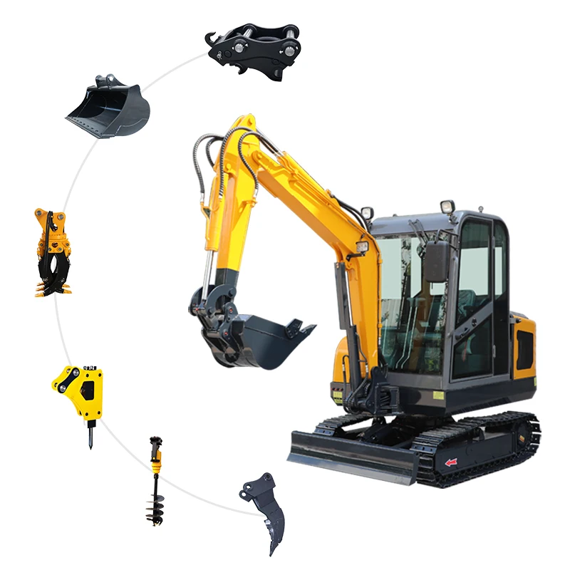 YG Mini Excavator Log Rotating Grapple 0.8t Mini Excavator Mini Excavator With Included Attachments