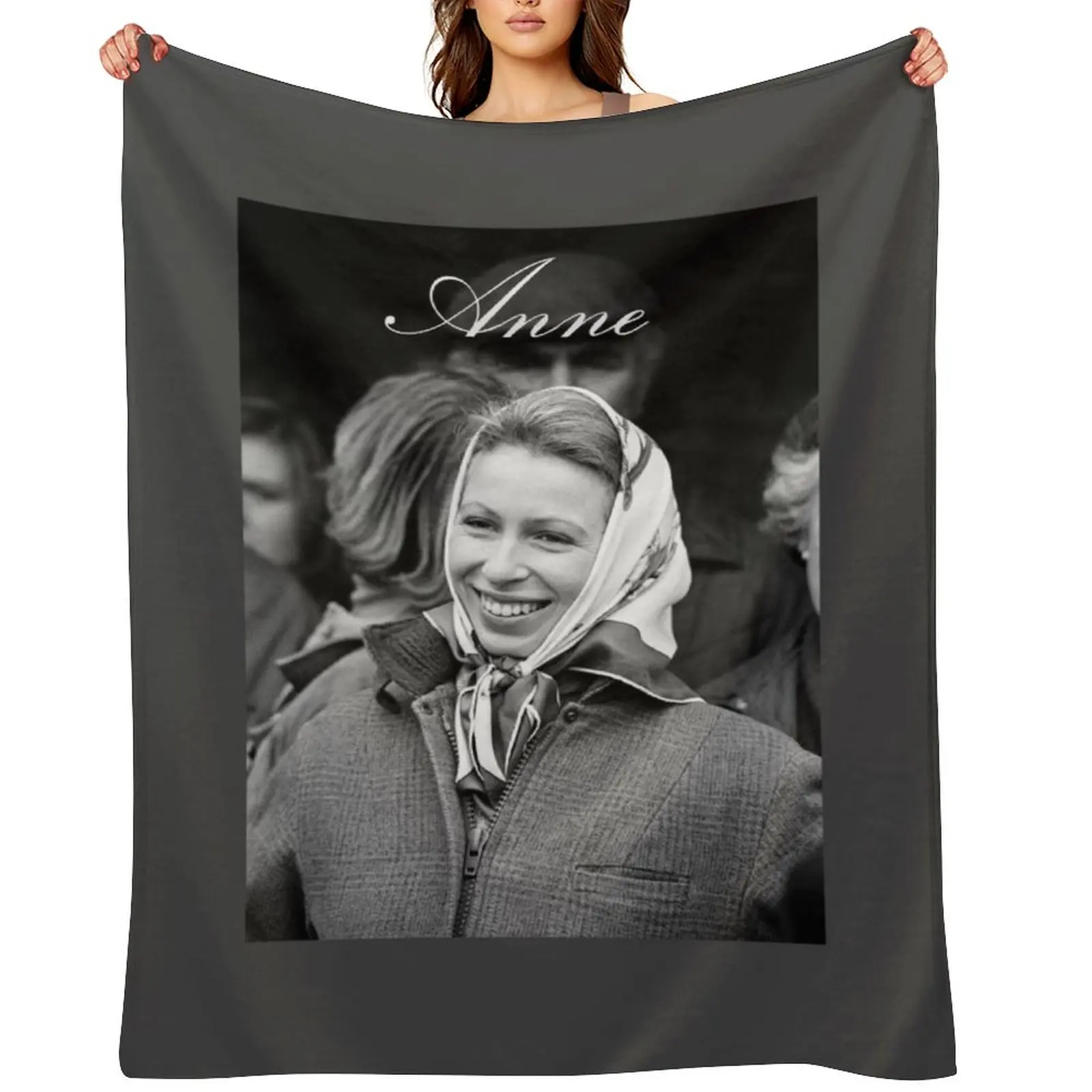 

HRH Princess Anne 1976 Throw Blanket Flannels Luxury St Cute Tourist Blankets