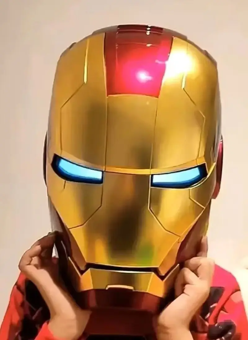 Iron Man 1:1 Helmet Mk5 Mk50 Avengers War Machine Cosplay Electric Open Close English Voice Remote Control Toys Christmas Gifts